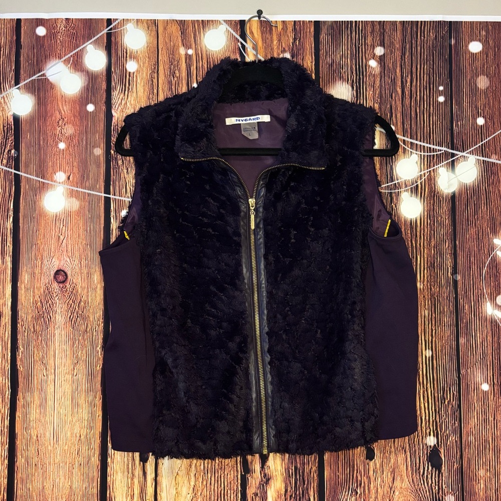 Bianca Nygard Aubergine Faux Fur Vest